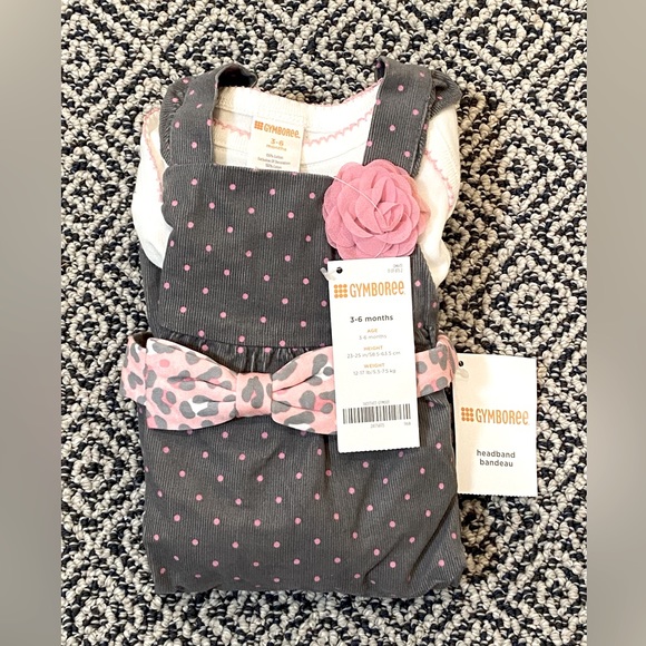 Gymboree Other - 🎉 NWT! 🎉 Gymboree 3-6M Three-Piece Owl Set w/ soft overalls, onesie, headband